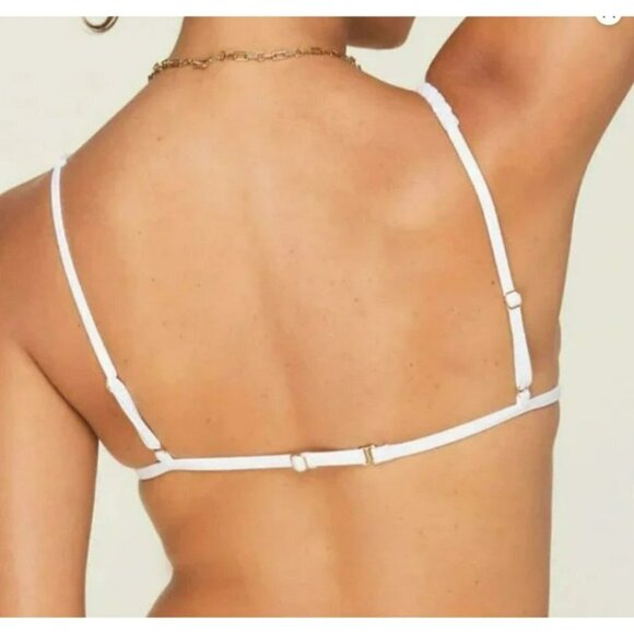 Andie Swim The Tropez Bikini Top White NWT - Picture 5 of 6